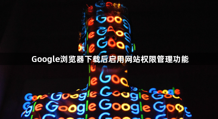 Google浏览器下载后启用网站权限管理功能1