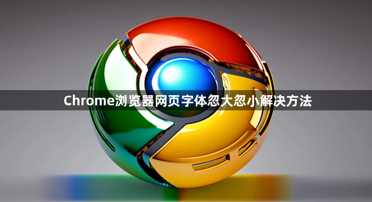 Chrome浏览器网页字体忽大忽小解决方法1