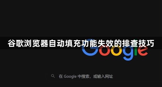 谷歌浏览器自动填充功能失效的排查技巧1