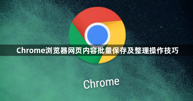 Chrome浏览器网页内容批量保存及整理操作技巧1