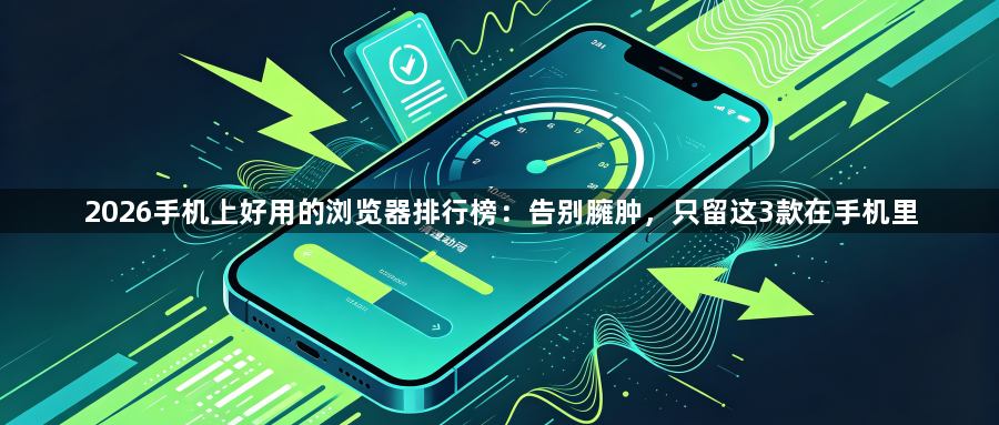 2026手机上好用的浏览器排行榜:告别臃肿,只留这3款在手机里1