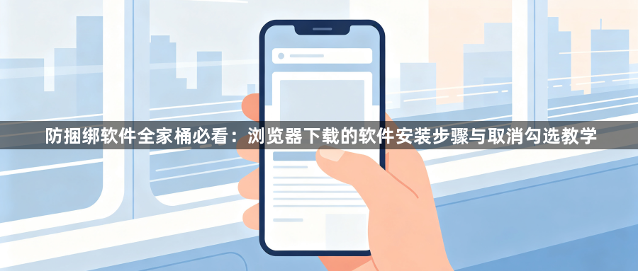 防捆绑软件全家桶必看：浏览器下载的软件安装步骤与取消勾选教学1