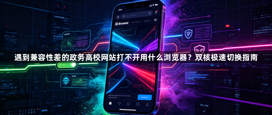 遇到兼容性差的政务高校网站打不开用什么浏览器?双核极速切换指南1