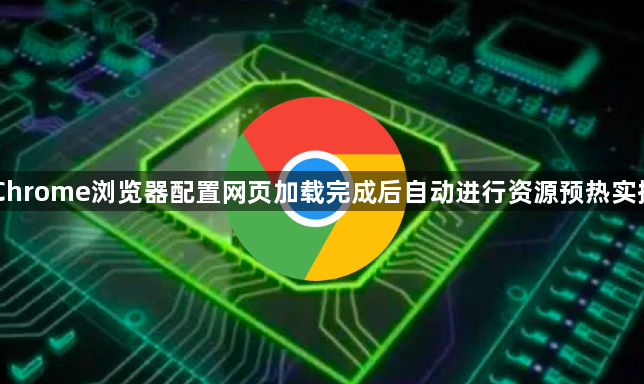 Chrome浏览器配置网页加载完成后自动进行资源预热实操1