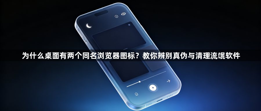 为什么桌面有两个同名浏览器图标?教你辨别真伪与清理流氓软件1