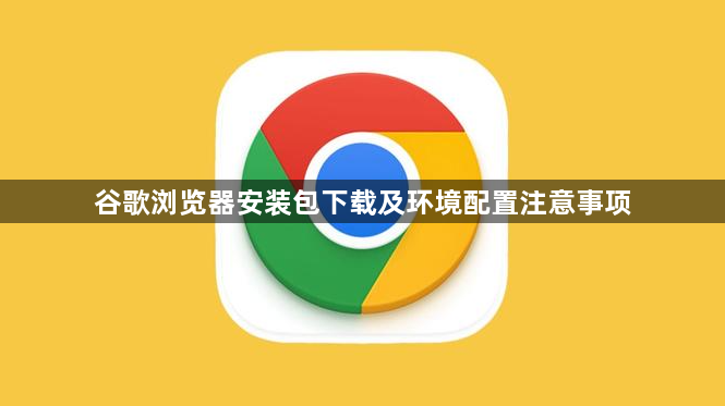 谷歌浏览器安装包下载及环境配置注意事项1