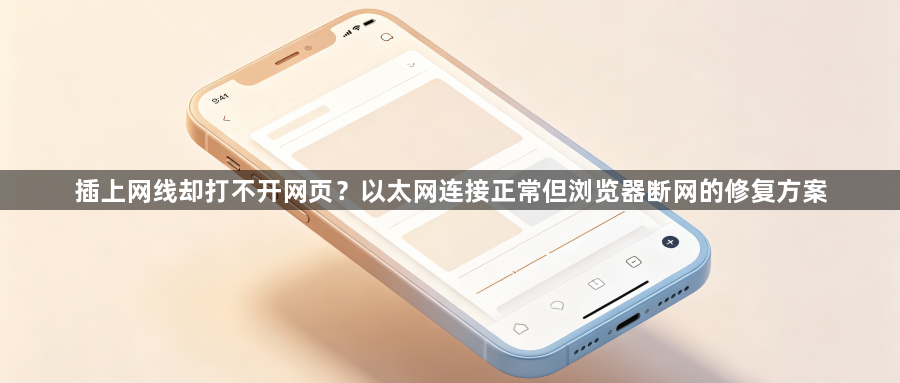 插上网线却打不开网页？以太网连接正常但浏览器断网的修复方案1